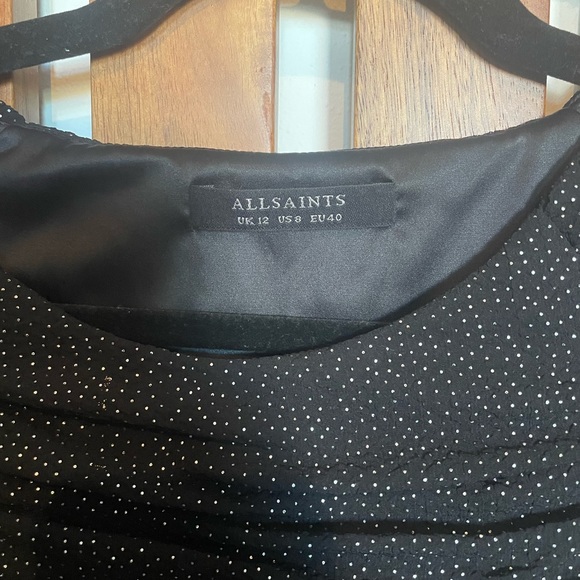 Allsaints ruched black and silver party mini - Picture 4 of 4
